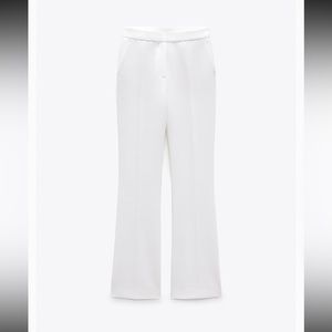 Zara White Straight Leg Pants